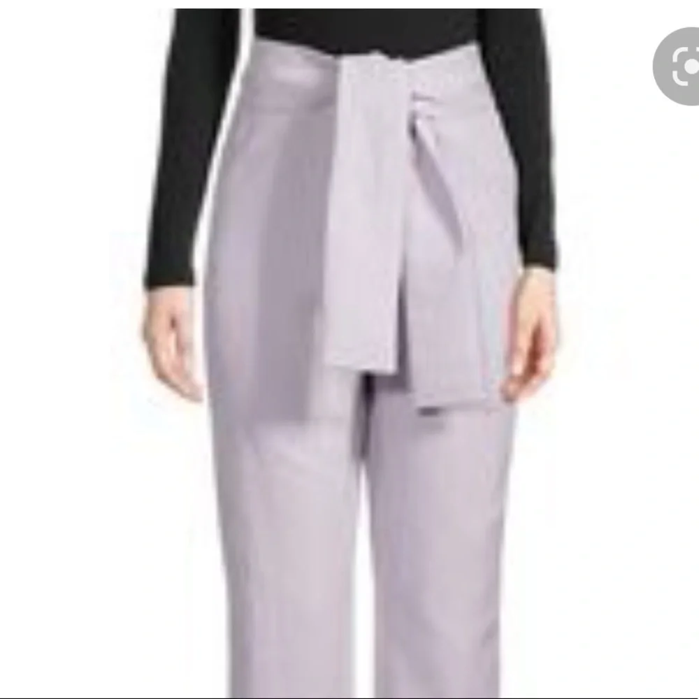 IRO Gracious Highrise wrap belt crop pants in white